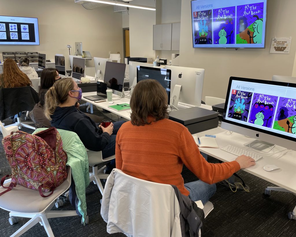 students working in classroom