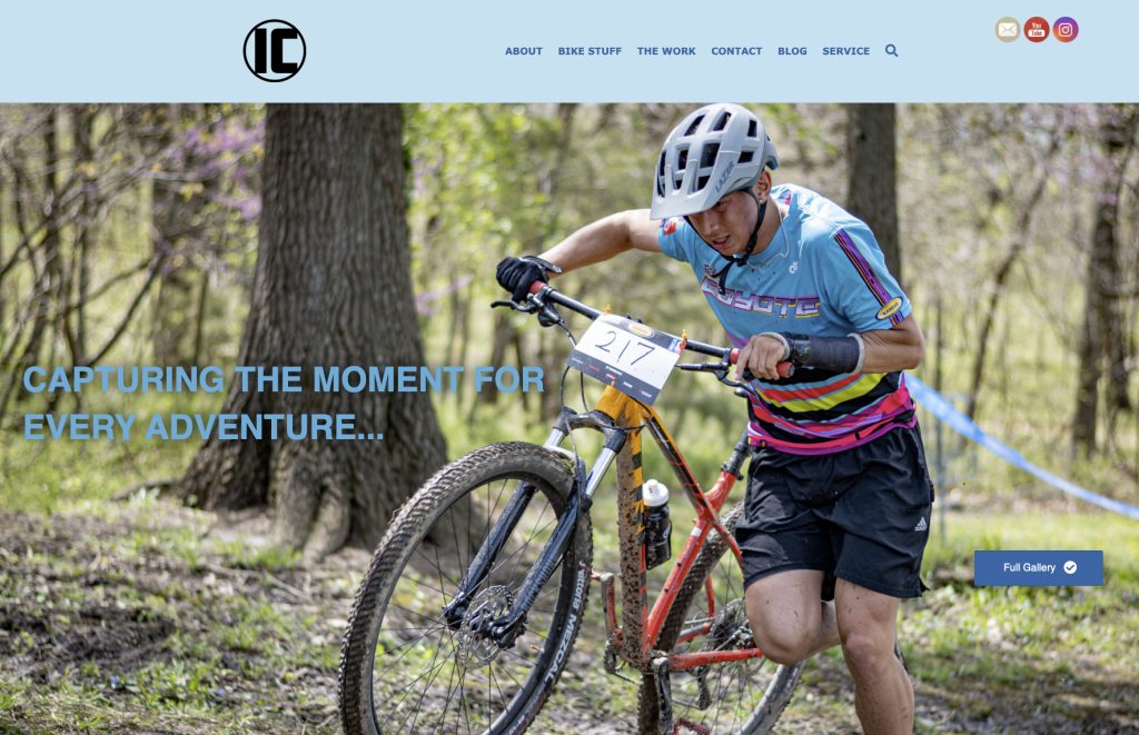 Screenshot of a website page for Cushenbery Bikes