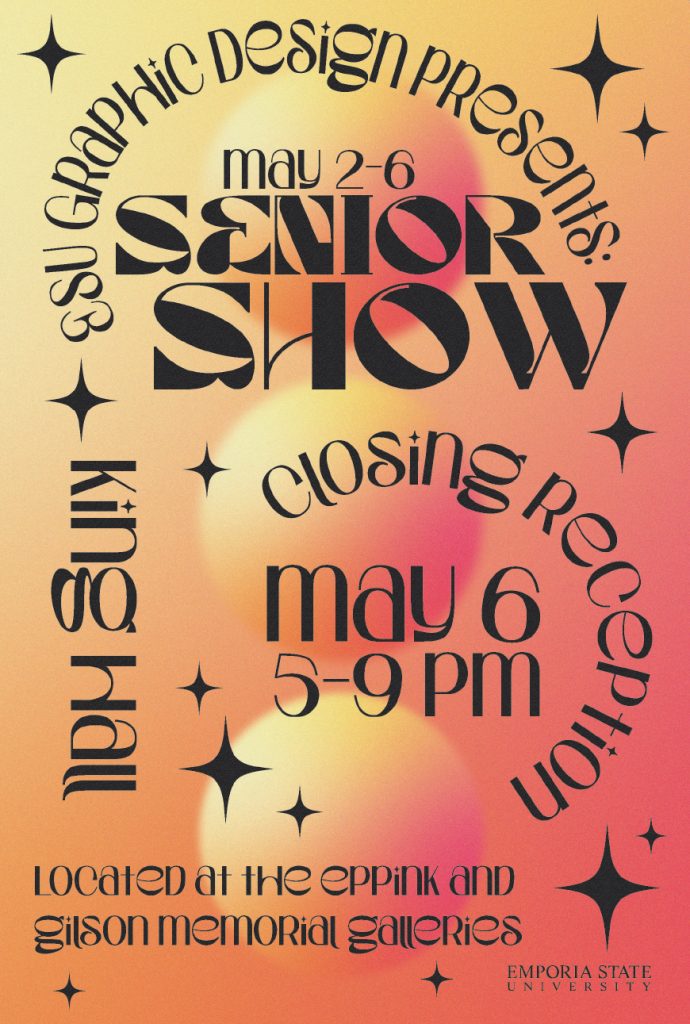 Poster for the Closing Reception of the Senior Show